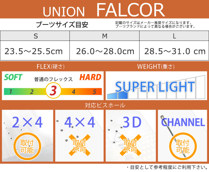 UNION BINDING 24-25 UNION/ユニオン FALCOR ファルコア メンズ