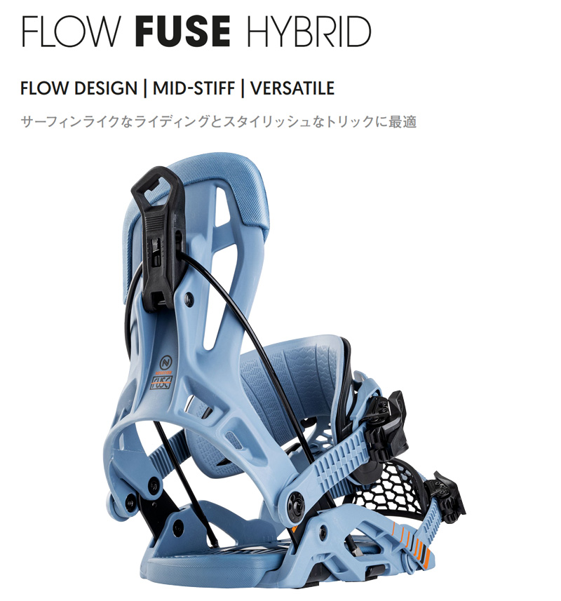 24-25 NIDECKER/ナイデッカー FUSE HYBRID フューズ FLOW リアエントリー メンズ レディース ビンディング  バインディング スノーボード 2025 予約商品