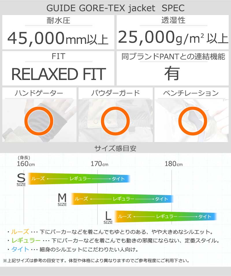 VOLCOM 24-25 VOLCOM/ボルコム GUIDE GORE-TEX jacket 着用説明