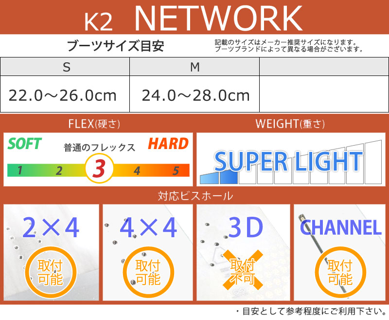 K2 スノーボードビンディング　Mサイズ 24-25 K2/ケーツー NETWORK ネットワークレディース