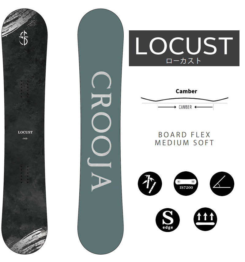 LOCUST スノーボード 152cm 25-26 CROOJA クロージャ LOCUST ローカスト 148/150/152/154