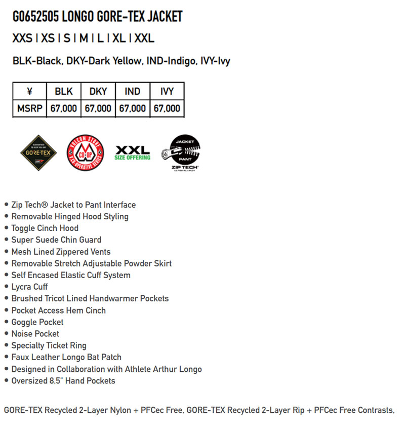 VOLCOM gripl メンズ スノーボードスノボースキーウェア　サイズL VOLCOM 24-25 VOLCOM/ボルコム LONGO GORE-TEX jacket メンズ