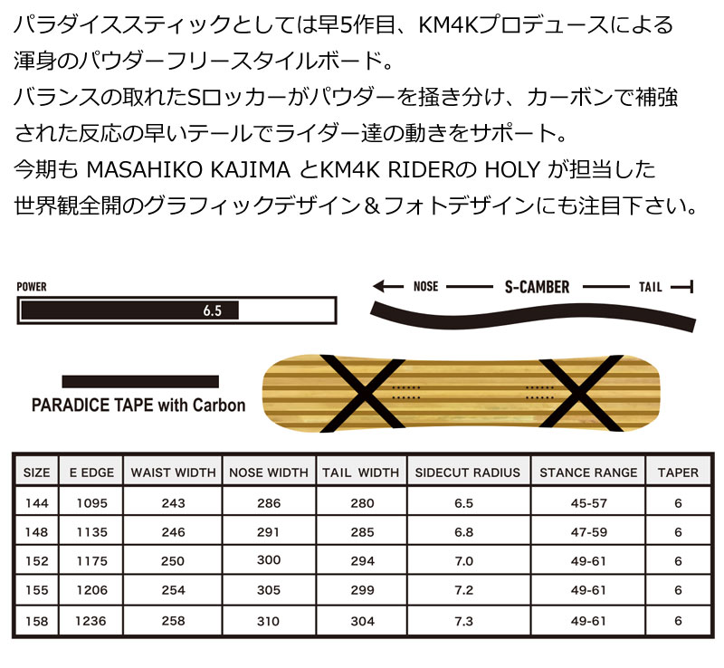 24-25 KM4K/カモシカ PARADICE STICK5 パラダイススティック メンズ