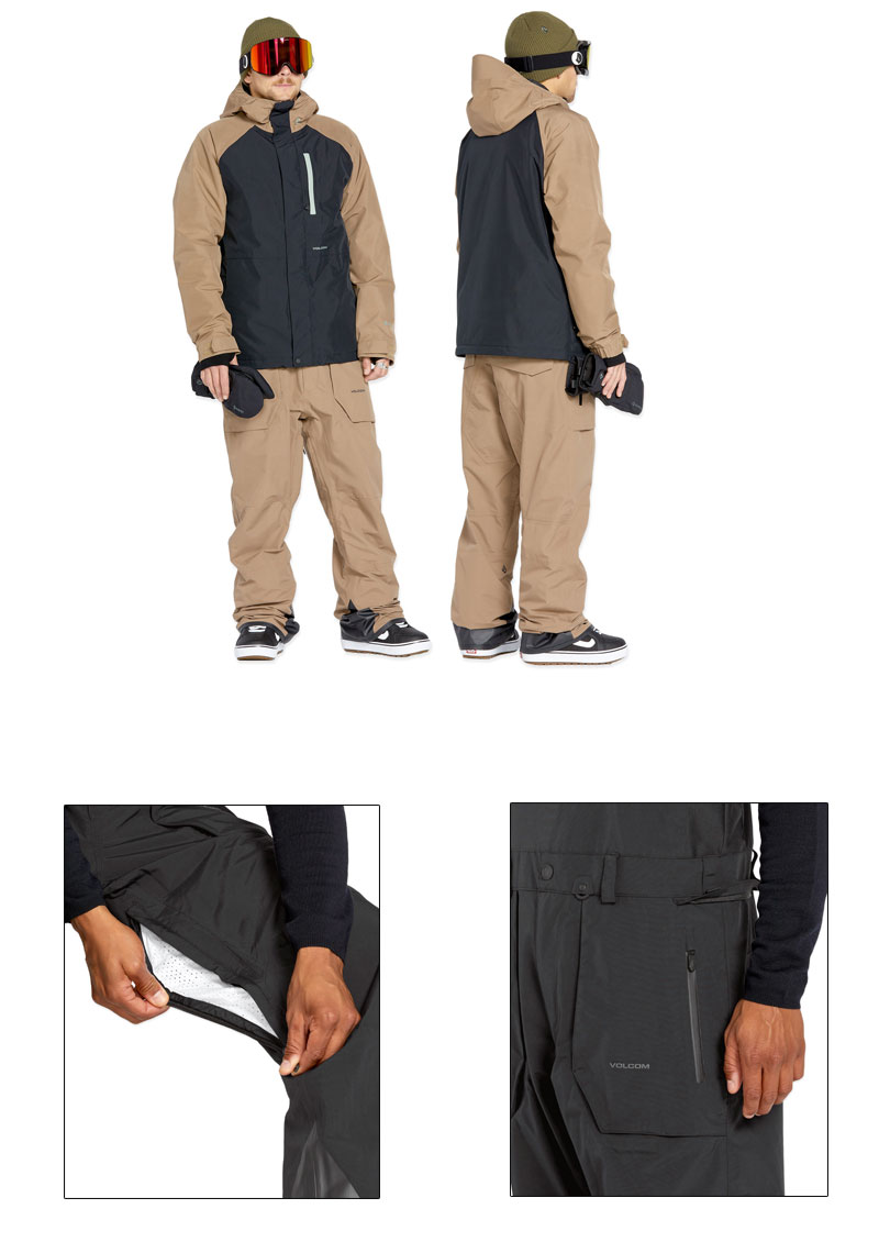 スノーボード volcom rain goretex bib Volcom Rain GORE-TEX Bib Overalls - Men's | evo