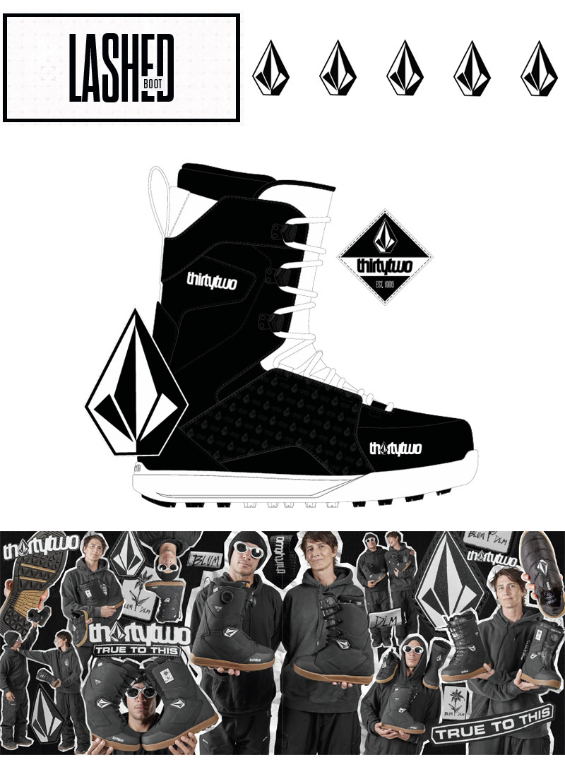 thirtytwo Lashed スノーボードブーツ (女性用) thirtytwo 25-26 THIRTYTWO/サーティーツー LASHED VOLCOM