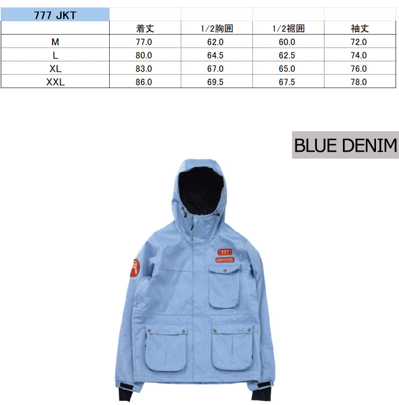 777 NOMADIK スノーボードウェア 上下 NOMADIK 25-26 NOMADIK/ノマディック 777 jacket メンズ