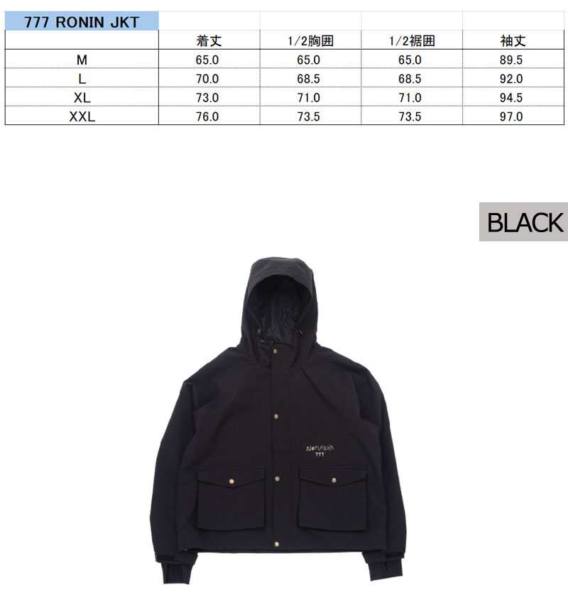 25-26 NOMADIK/ノマディック 777 RONIN jacket メンズ