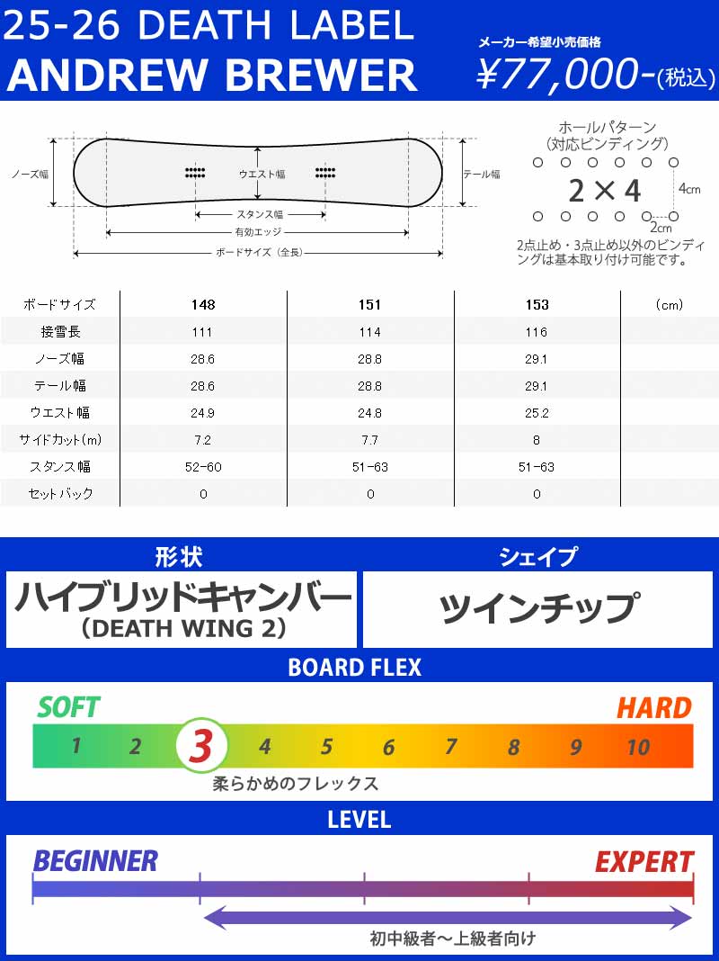 DEATHLABEL ANDREW BREWER 151 - スノーボード人気 商品 通販