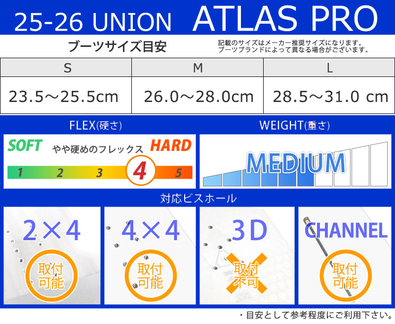UNION BINDING 25-26 UNION/ユニオン ATLAS PRO アトラスプロ メンズ
