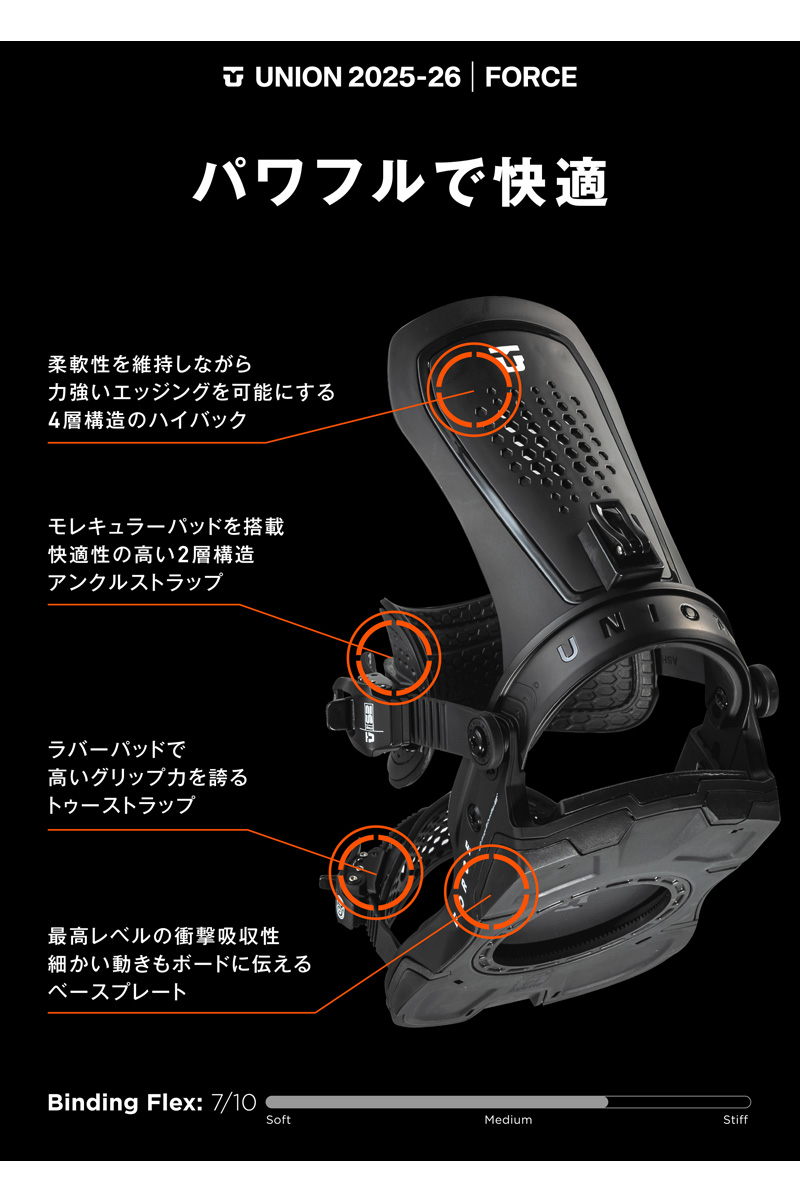 UNION BINDING 25-26 UNION/ユニオン FORCE フォース メンズ