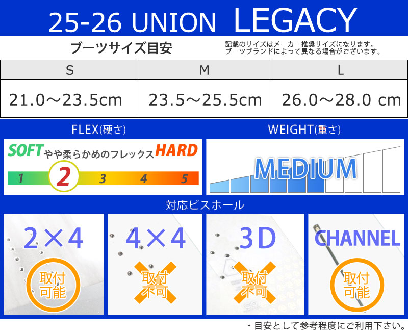 UNION BINDING 25-26 UNION/ユニオン LEGACY レガシー