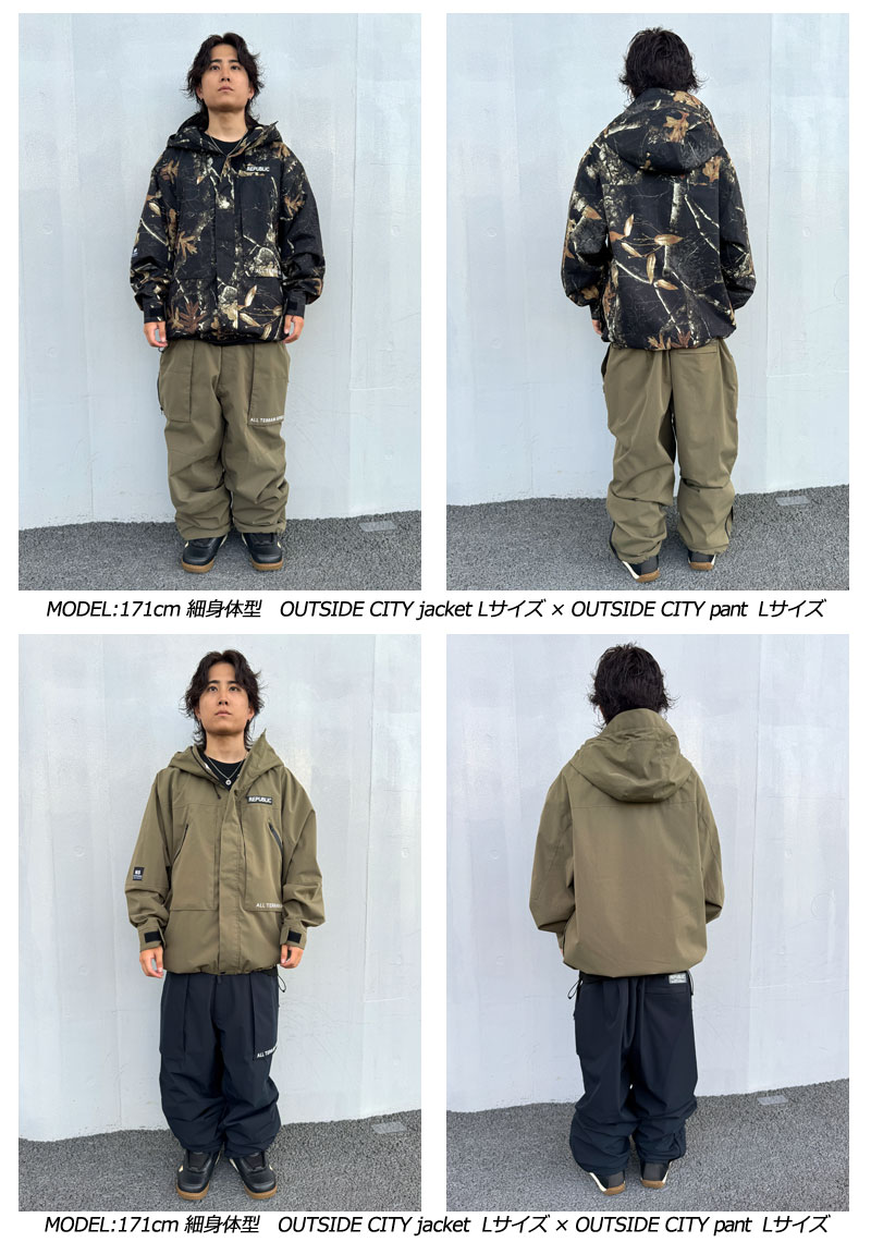 リパブリック　 スノーボードウェア上下セット　極美品　更新 25-26 REPUBLIC&CO/リパブリック PARKLIVE jacket 着用説明動画