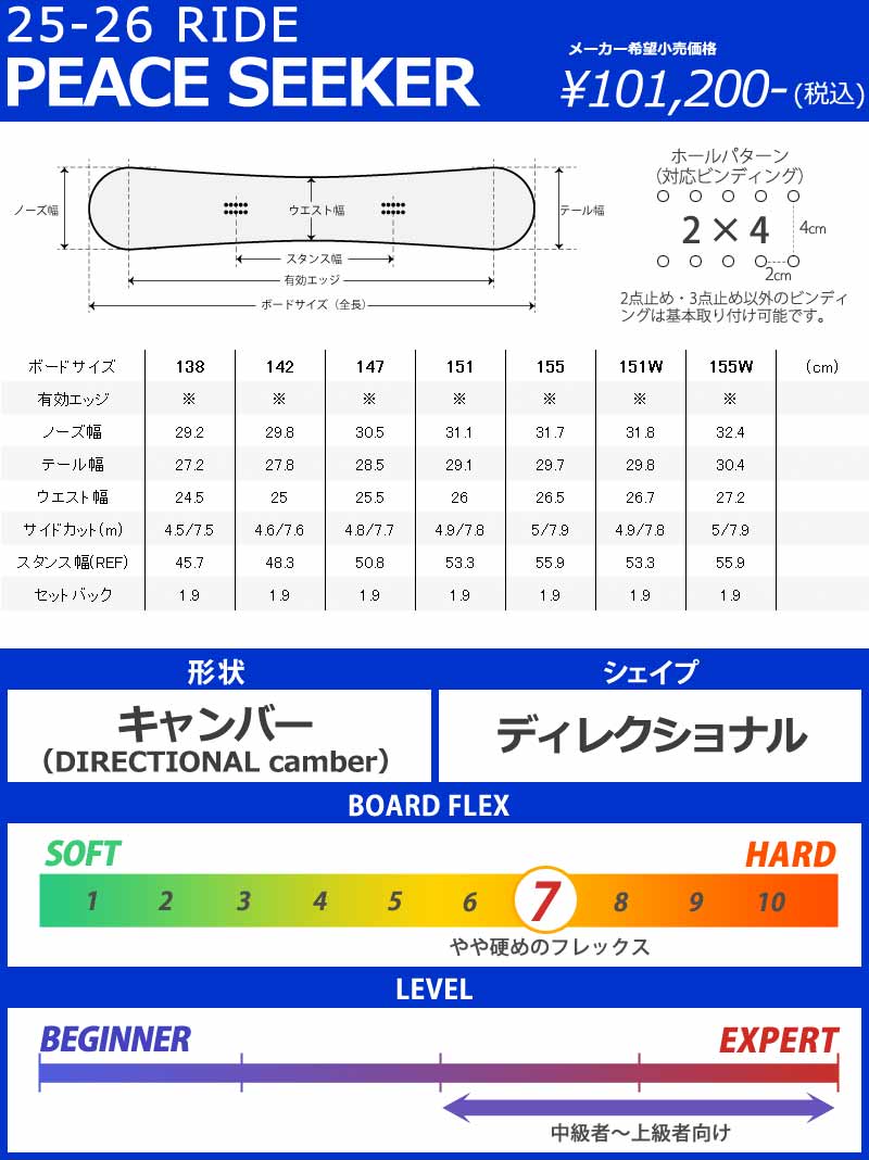 25-26 RIDE/ライド PEACE SEEKER ピースシーカー メンズ レディース
