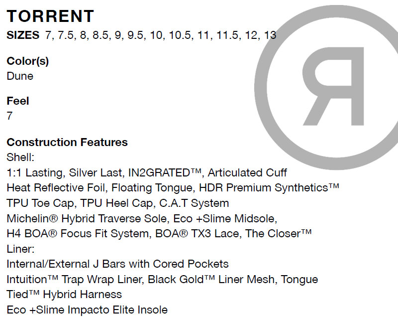 25-26 RIDE/ライド TORRENT トーレント メンズ レディース ブーツ