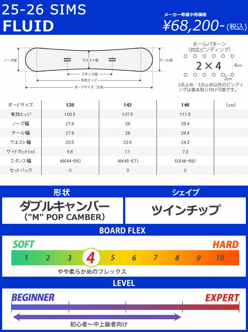 SIMS 25-26 SIMS/シムス FLUID フルイド レディース