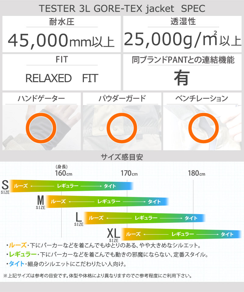 VOLCOM（ボルコム） 25-26 VOLCOM/ボルコム TESTER 3L GORE-TEX jacket