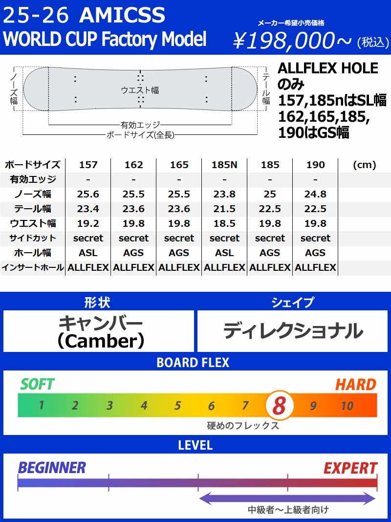 25-26 AMICSS/アミックス WORLDCUP-FM ファクトリーモデル メンズ
