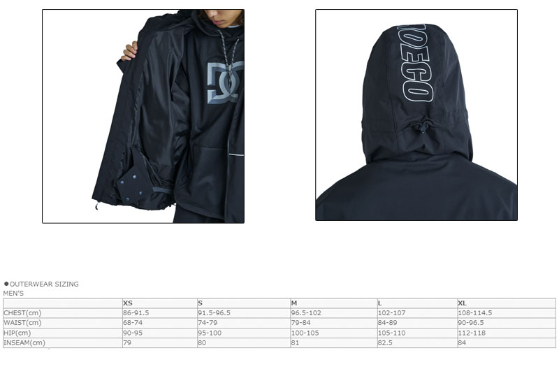 25-26 DC/ディーシー DC WIDE 10K jacket メンズ レディース 防水