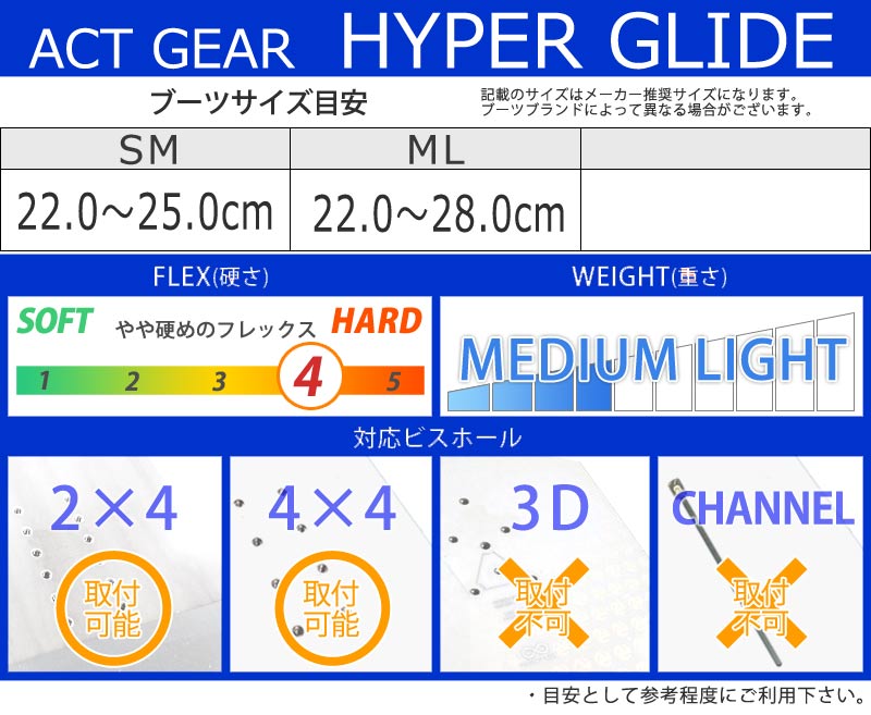 25-26 ACT GEAR / アクトギア HYPER GLIDE ハイパーグライド メンズ