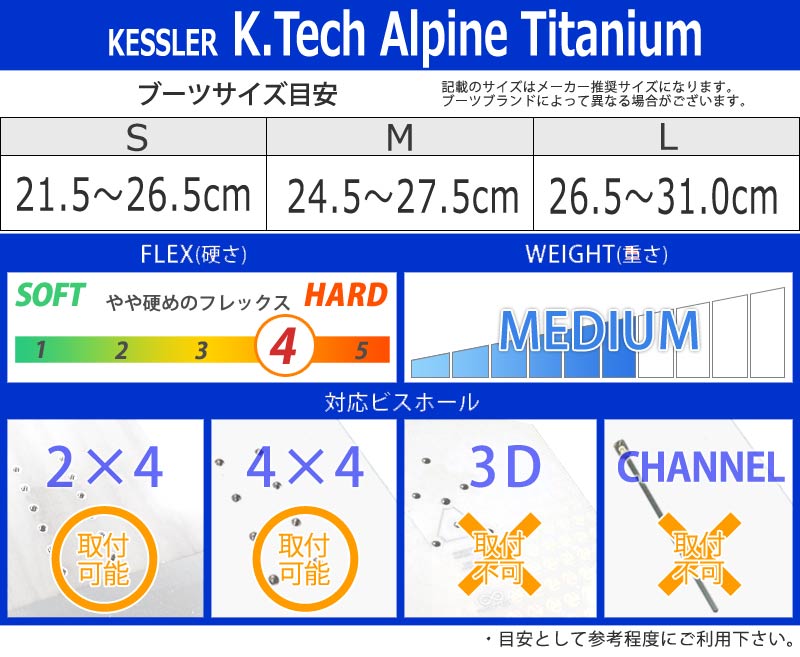 kessler スノーボード ビンディング 25-26 KESSLER ケスラー K.Tech Alpin Titanium チタニウム