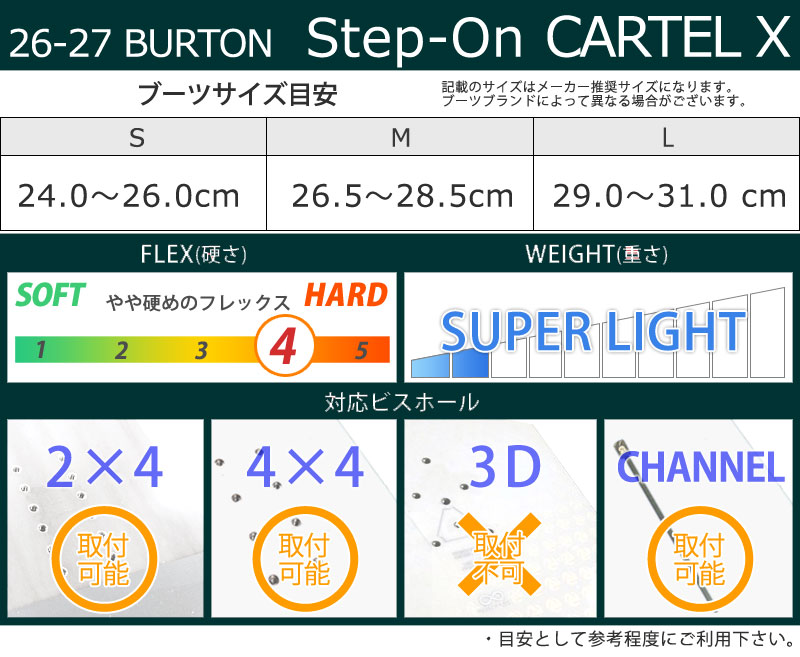 BURTON（バートン） 26-27 BURTON/バートン STEP ON CARTEL X Re Flex