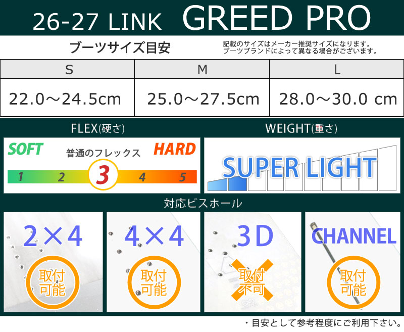 LINK（リンク） 26-27 LINK/リンク GREED PRO グリードプロ メンズ