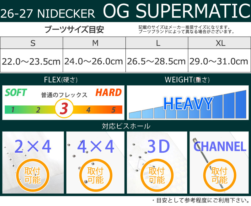 NIDECKER（ナイデッカー） 26-27 NIDECKER/ナイデッカー OG SUPERMATIC