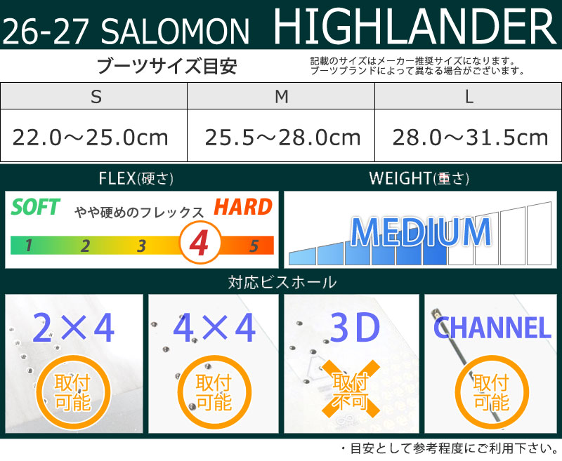 SALOMON（サロモン） 26-27 SALOMON/サロモン HIGHLANDER ハイランダー