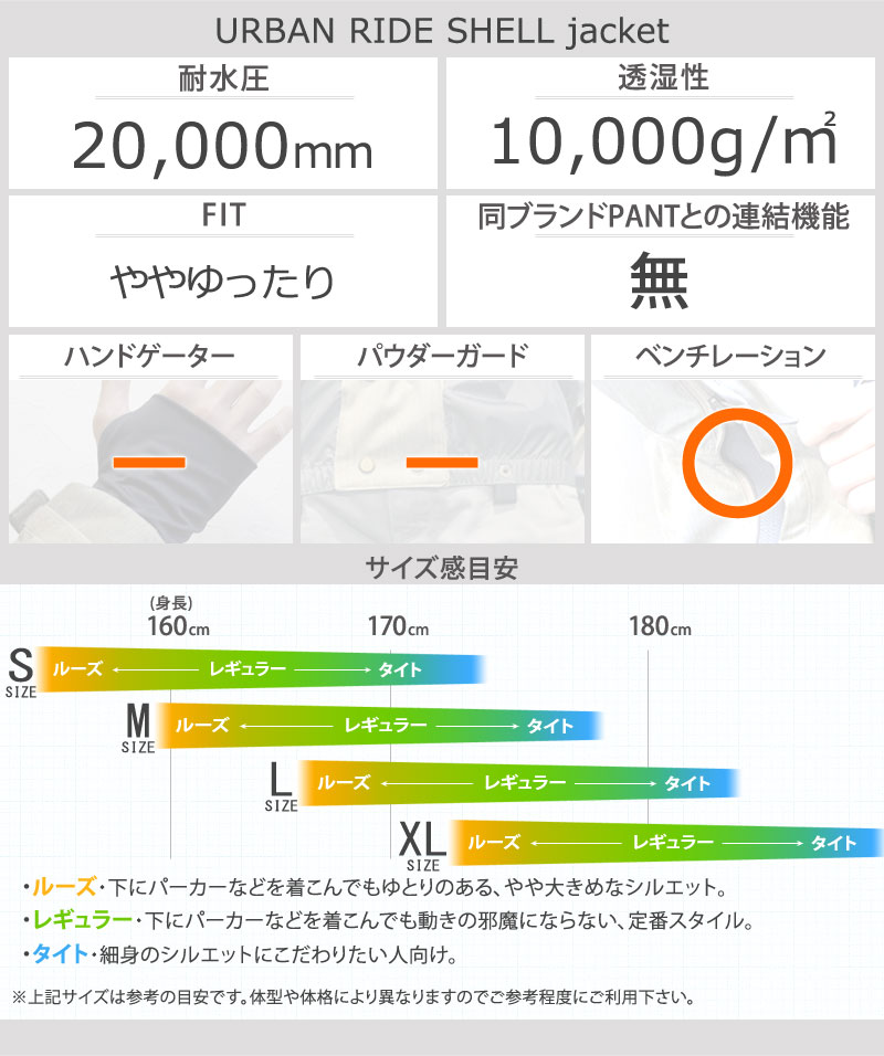 26-27 REPUBLIC&CO/リパブリック URBAN RIDE SHELL setup メンズ