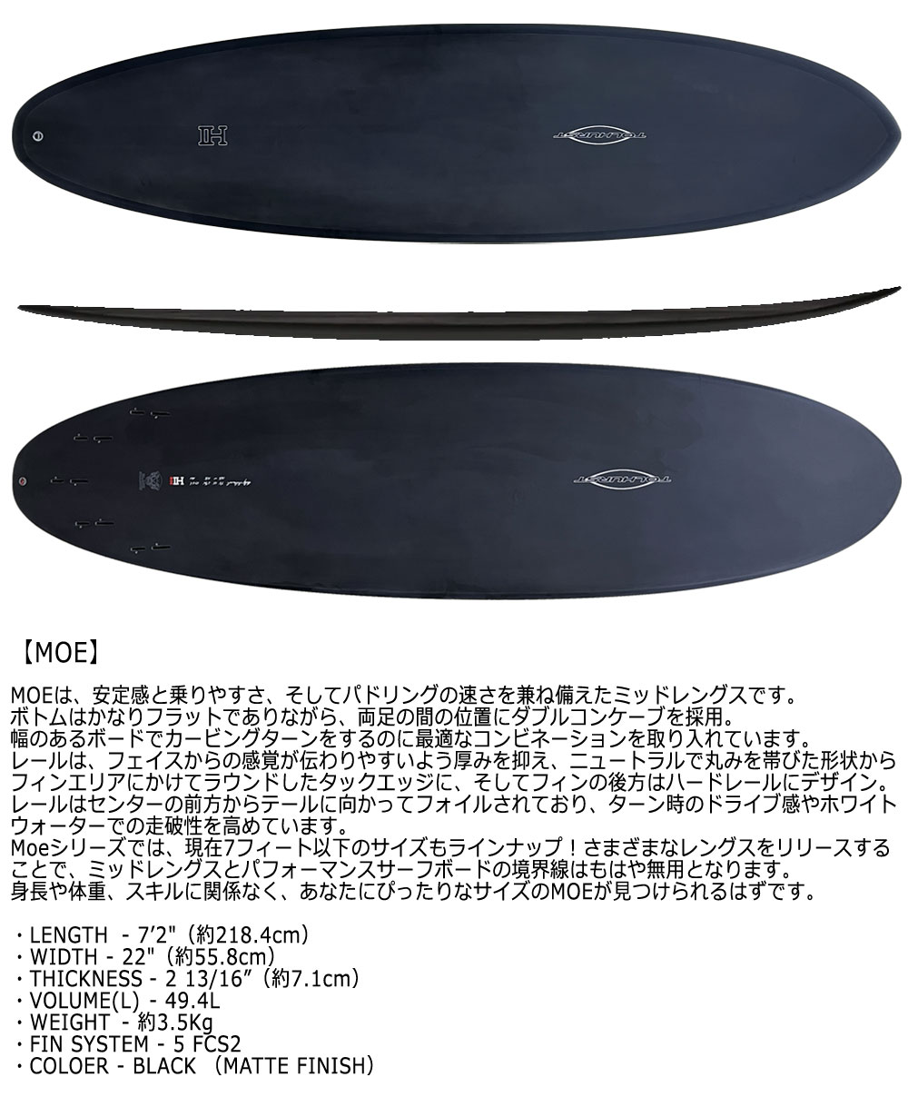 2024 THUNDERBOLT HARLEY INGLEBY MOE 7'2 BLACK SHADOW/サンダー