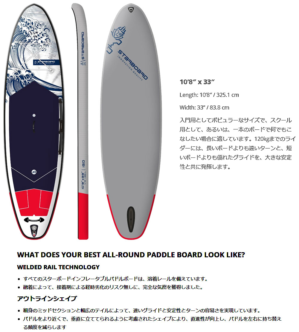 22-23 STARBOARD IGO DSC TIKHINE WAVE 10'8 X 33 / スターボード