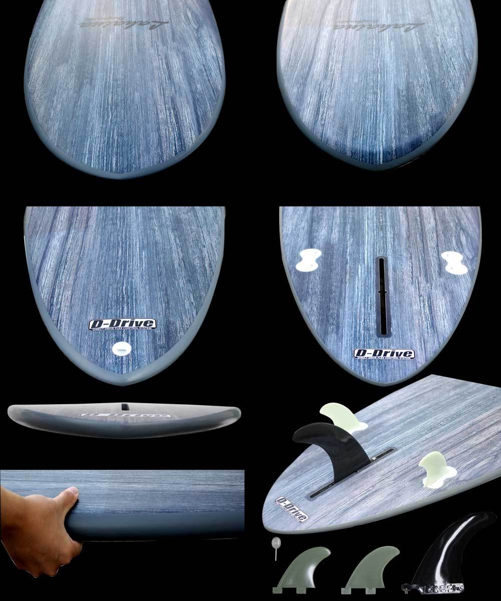 サーフボード ラハイナ/LAHAINA 7'8 L09GR ミッドレングスウッド調