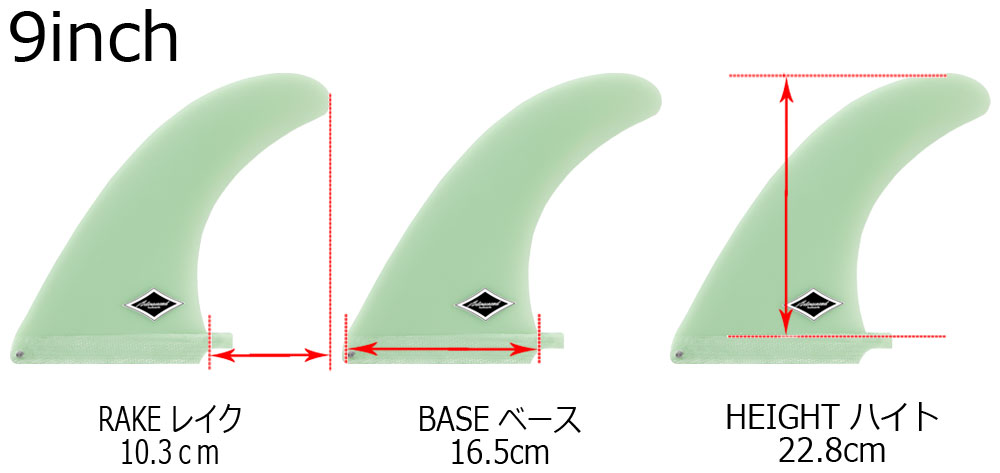ADVANCED CLASSIC LONGBOARD FIN 9 / アドバンス クラシック ロング