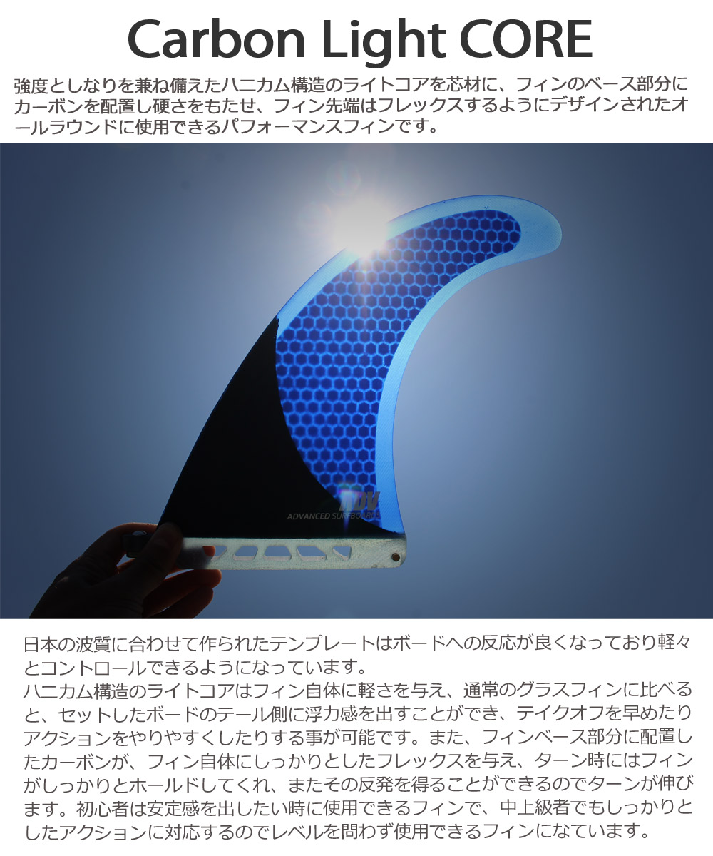 新品！激珍！超軽量！ハニカム9インチ！ロングボードフィン