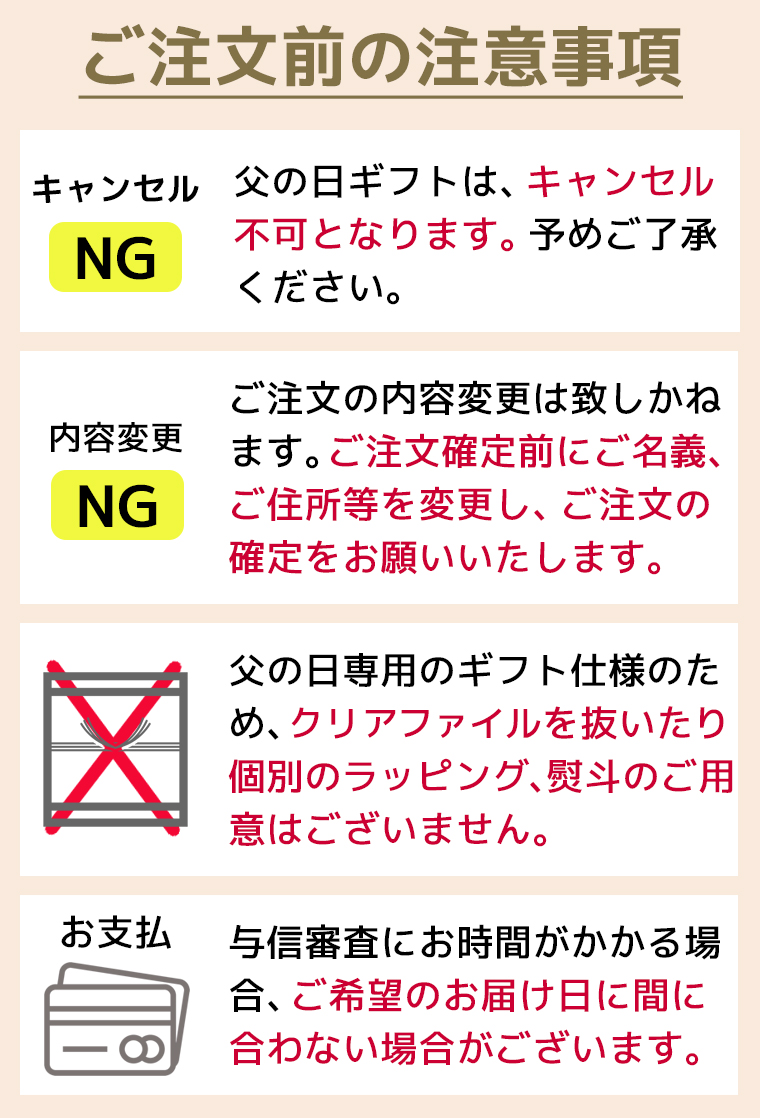 父の日配送について2