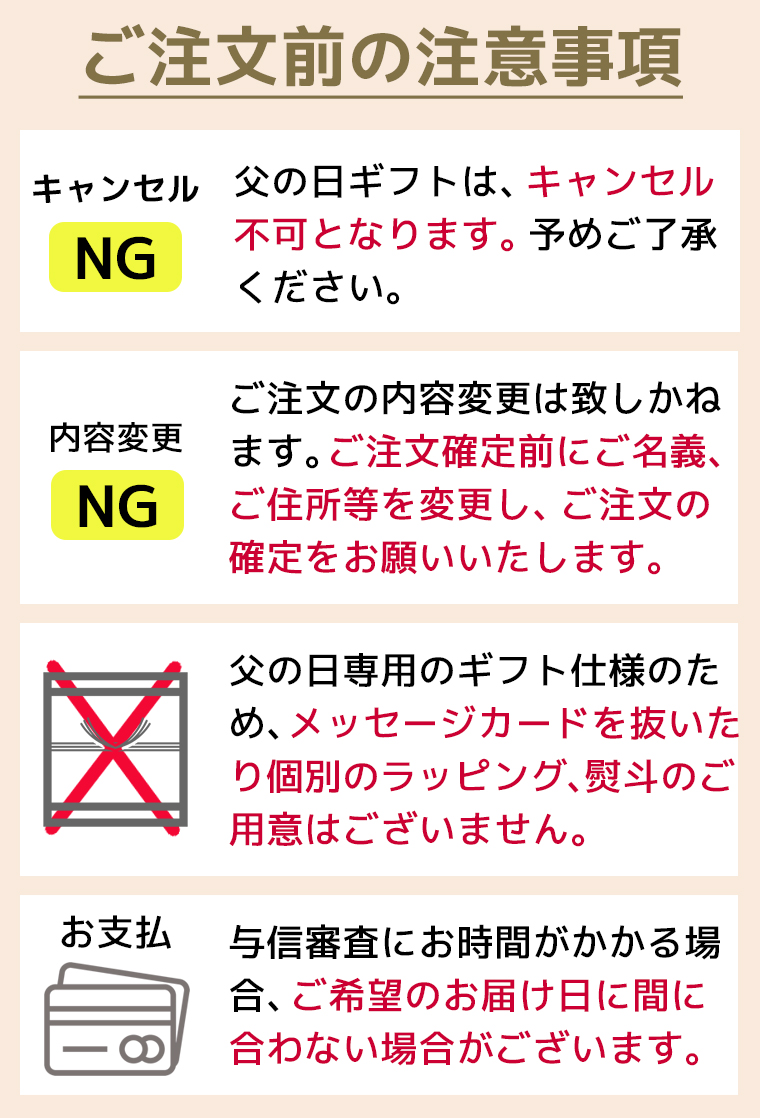 父の日配送について2