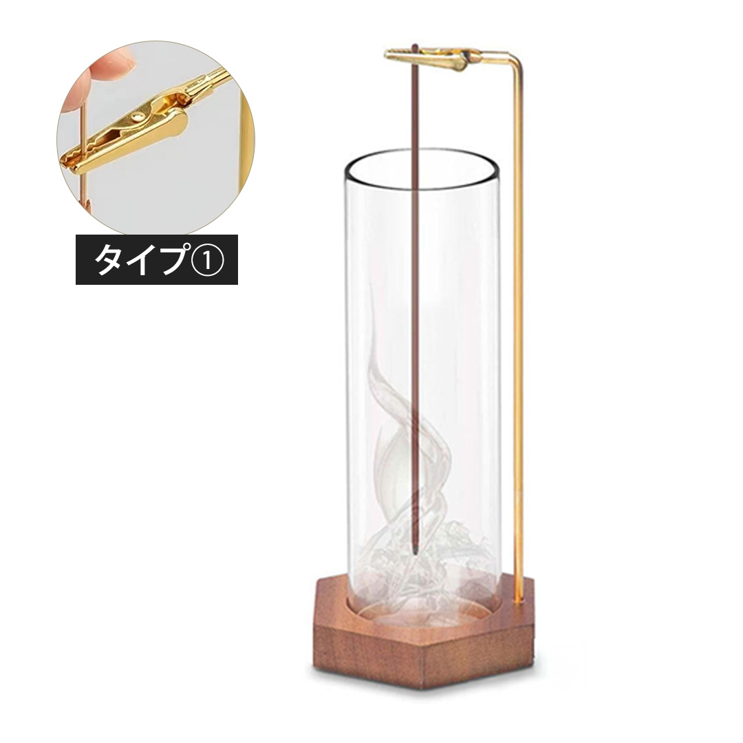 ガラス製 花の形状 お香立て ガラス製 花の形状 お香立て