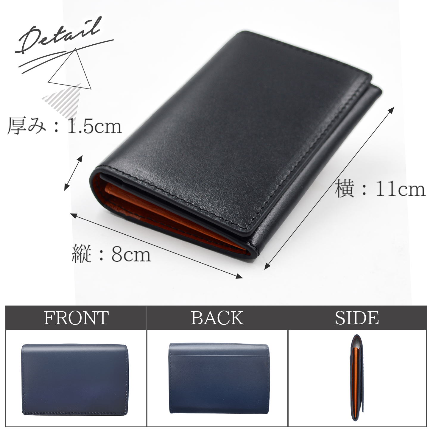EMPORIO ARMANI 天然革製品 名刺入れ エンポリオアルマーニ EMPORIO ARMANI 名刺入れ カードケース 二