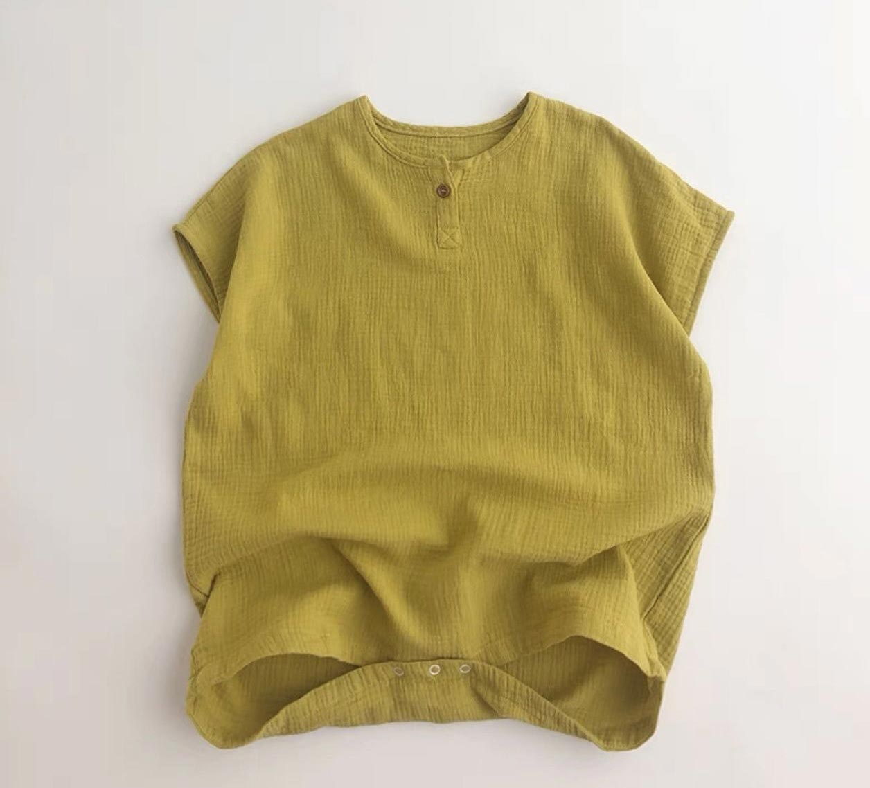 送料無料 ベビーロンパース サロペット インナー ロンパース 70-100cm 女の子 男の子 オシャレ キッズ ベビー 半袖 綿麻 リネン コットン |  | 04