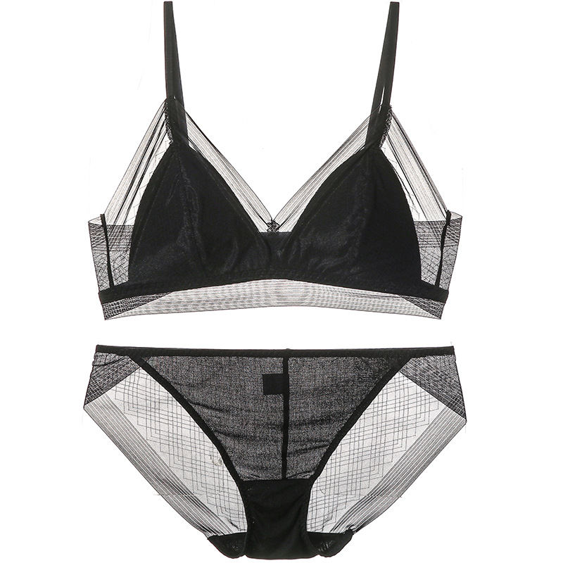 シルク100％カップ ブラ ノンワイヤーブラセット ブラジャー ショーツ