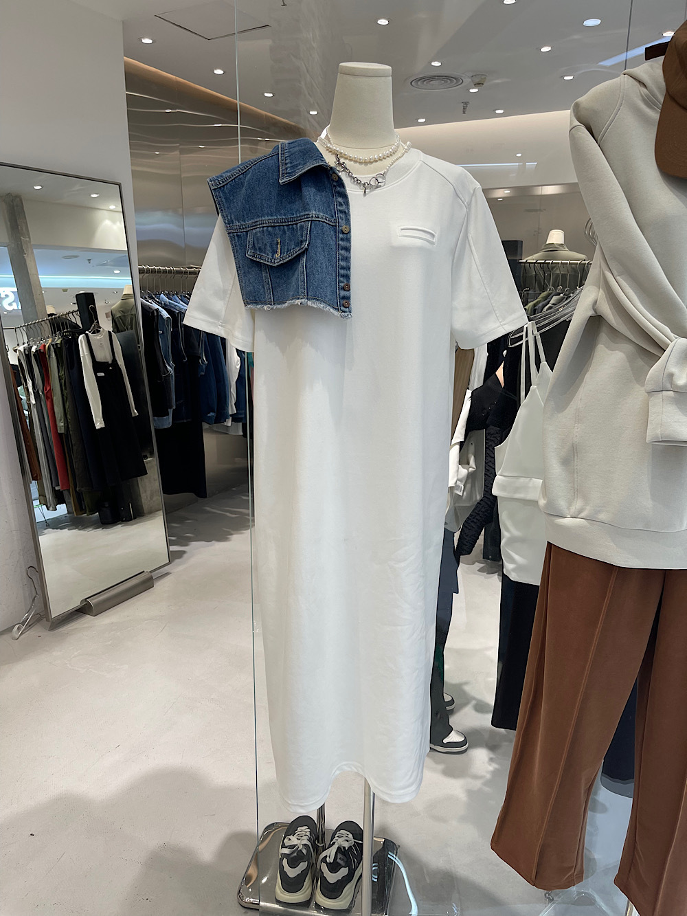 Tシャツワンピース ワンピース レディース ロング カットソー TEEワンピース 丸首 大人 カジュアル |  | 01