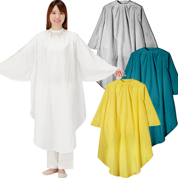 美容室 理容室 光沢のある 散髪用 ケープ カットクロス 袖付き 大人用