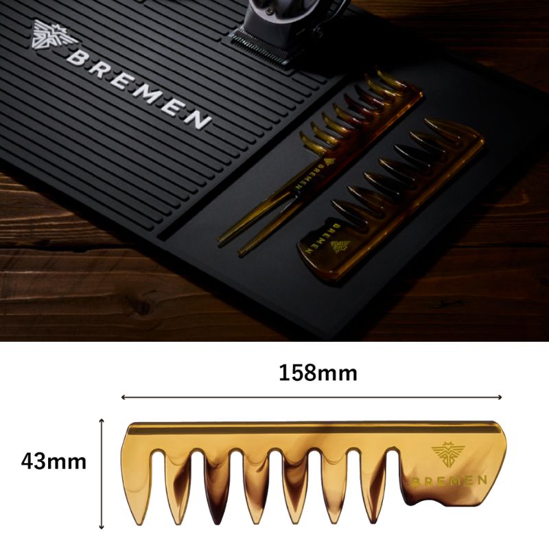 ブレーメン スタイリングコーム No.2 バーバースタイル 粗目 粗め メッシュ 毛束感 手グシ メンズスタイリング 前髪 全国送料無料 BREMEN SC-24H02 | トリコ インダストリーズ | 03