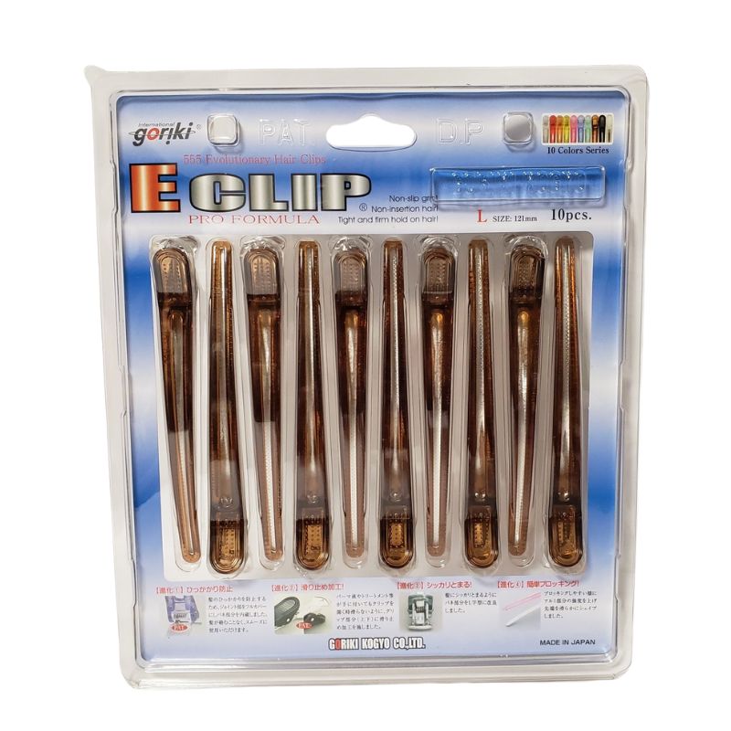 美容師 ダッカールクリップ しっかりとまる Eクリップ Lサイズ 121mm 五力工業 日本製 ヘアアレンジ ブロッキング 散髪 理容師 セルフカット 前髪 | ブランド登録なし | 09