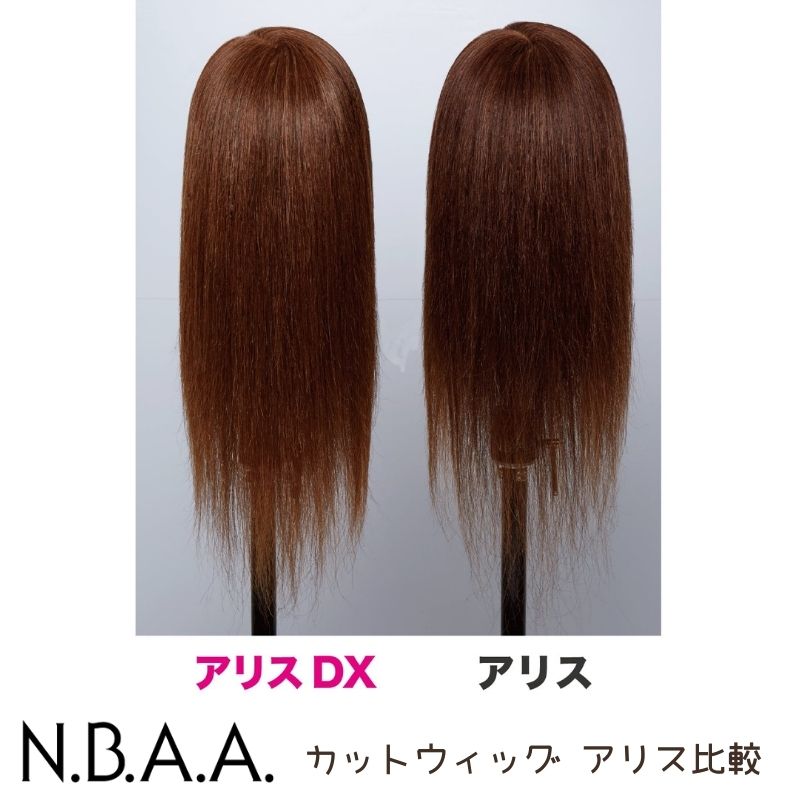 美容師 NBAA カットウィッグ アリスDX 人毛100% NB-WAC02 マネキンヘッド ヘアカット ヘアアレンジ パーマ練習 おすすめ