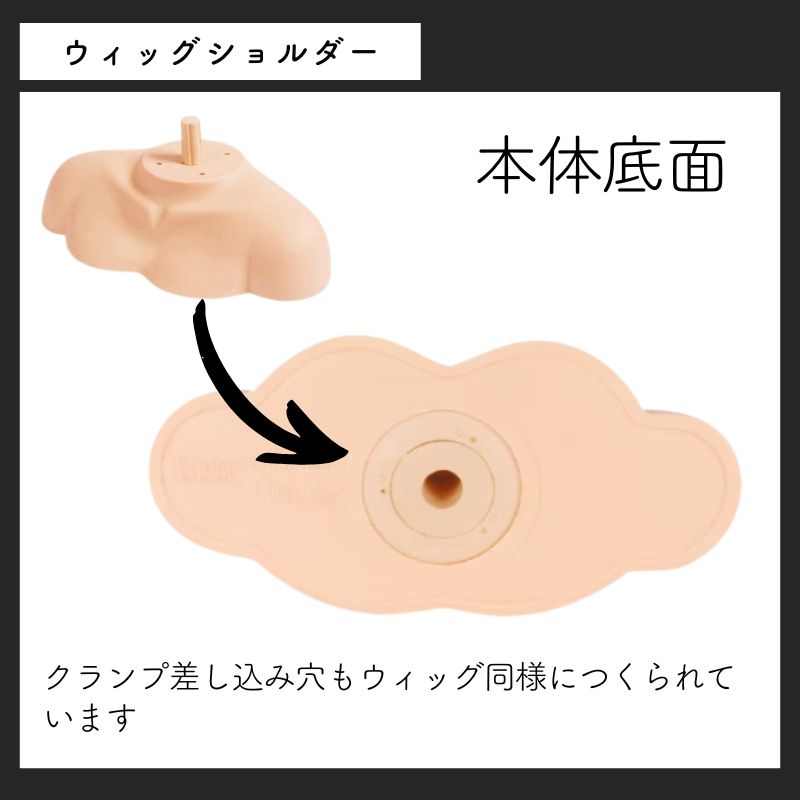 NBAA 先割れ カットウィッグ スタンドクランプ NB-K10 マネキン