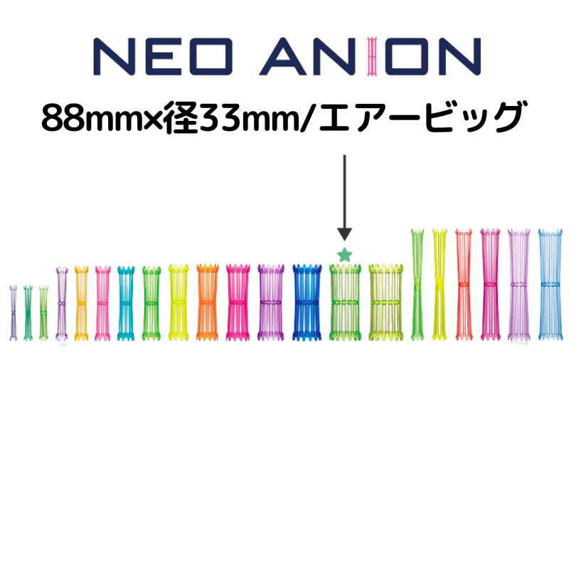 美容室 理容室 パーマ ロッド 33mm 5本入 ネオアニオンロッド エアービッグ 33mm×88mm 日本製 美容師 理容師 ワインディング ヘアアレンジ｜bright08｜03