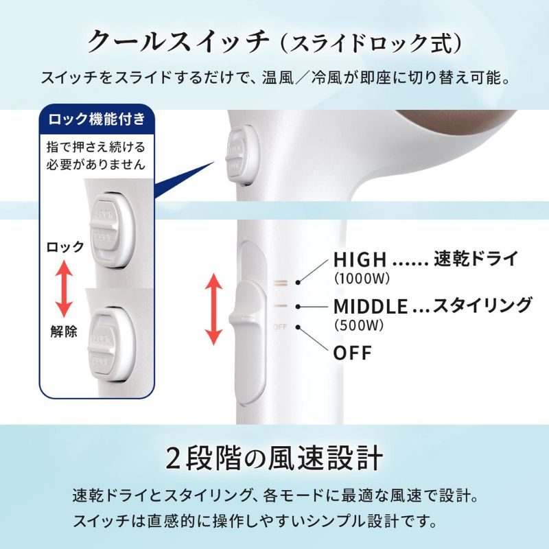Onedam ワンダム ヘアドライヤー ライト プラズマケア ABD-302 Lite