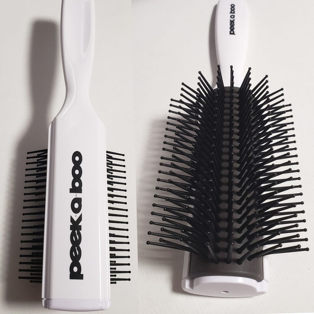 peek-a-boo（ピーカーブー） かわいい おしゃれ ロゴ入り ヘアブラシ