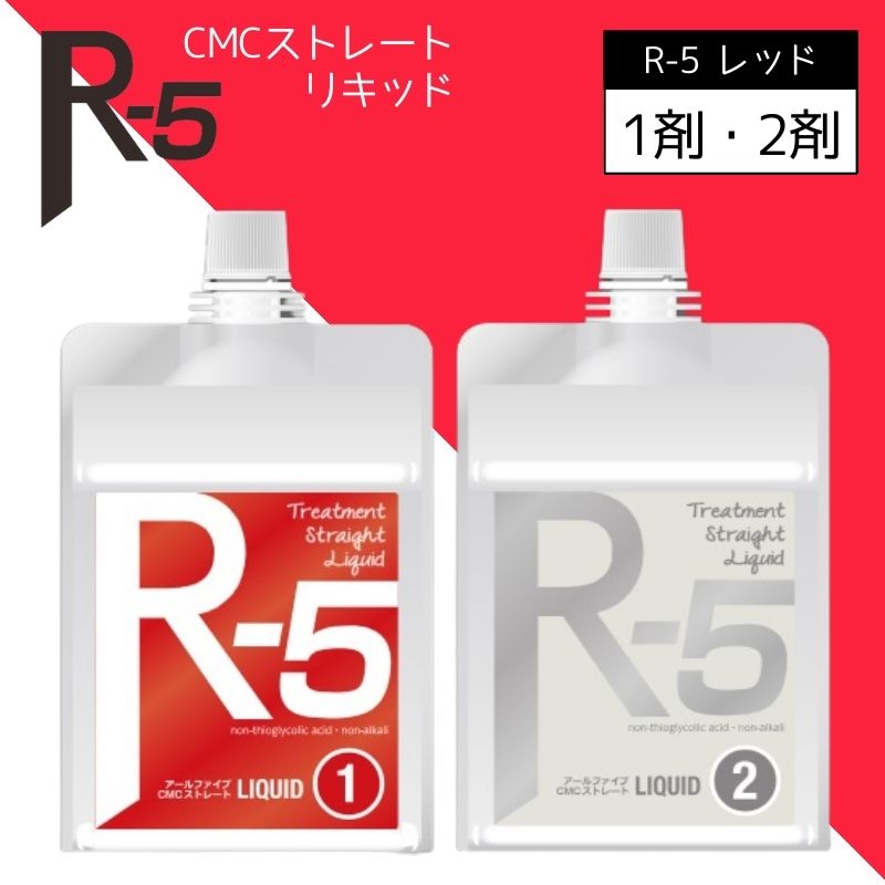 中央有機化学 CMCトリートメントストレート R-5 セット販売 レギュラー 1剤＆2剤 レッド＆グレー 1000mL ストレートパーマ液 薬剤 理美容 プロ用｜bright08｜02